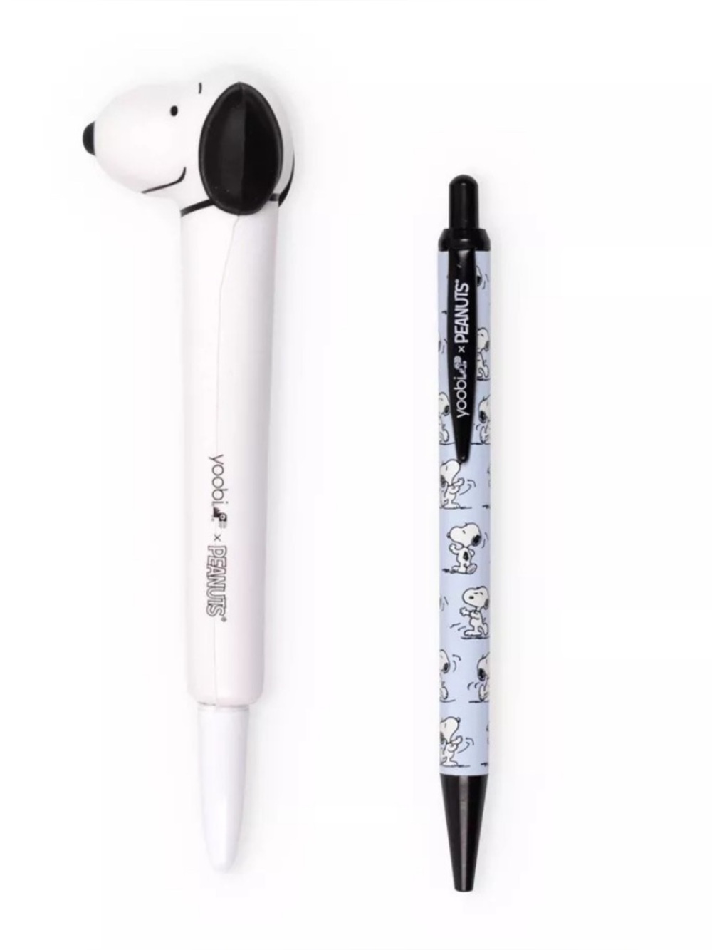 Yoobi 2pk Peanuts Novelty Ballpoint Pen Snoopy-New!